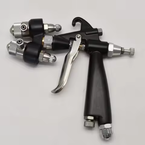 New black high-quality dual nozzle nano spray gun HVLP spray gun dual component nozzle air spray gun