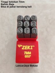 Alat Ketok Angka 7mm Zeki Japan Number Punch Zeki Angka Ketok 7mm Zeki Japan