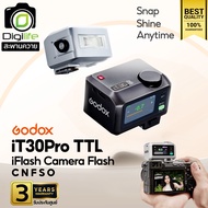 Godox iT30Pro TTL HSS 900mAh แฟลชกล้องแบบพกพา รองรับ Canon/Nikon/Fujifilm/Sony/Olympus พร้อมจอสัมผัส