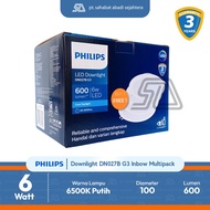Philips LED Downlight Pack of 4 DN027B G3 D100 6W White 6500K