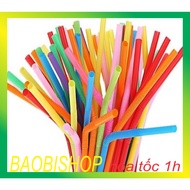1 bag of colored straws with 8 cups, 8 smoothie straws_shop packaging