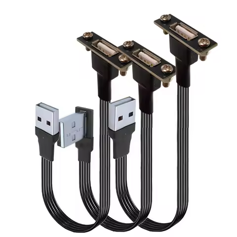 10CM USB 2.0 male to female extension cable with built-in screw hole locking connector,30cm, 1m, 90 