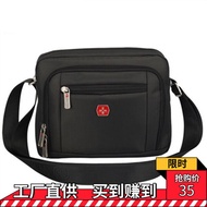 Swiss Army Knife Shoulder Bag Men's Bag Crossbody Bag Oxford Cloth Bag Casual Backpack Tablet PC Bag Korean Fashion Waterproof