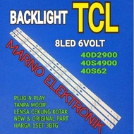 TCL 40INCH LED TV BACKLIGHT 40D2900 40S4900 40S62 8K 6V CONCAVE LENS SQUARE 40IN
