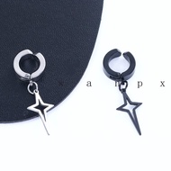 WANPX Cross Clip Earring Geometric Simple Fake Piercing Female Male Drop Earring Non-Piercing Earrin