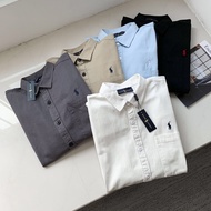 F2LV -Ralp*RL  RL Chest Small Logo Embroidered Workwear Pocket Shirt