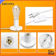 KKGOO Light Base, Universal with Switch Desktop Lamp Base, Simple US Plug E27/E26 Screw Hanging Lamp