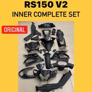 Honda RS150 V2 Original Inner Cover Full Set RS 150 R / Kaver Hitam Handle Rear Meter Horn Tank Taillamp 06800-K56-M90P1