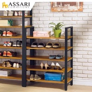 [特價]ASSARI-工業風木心板鞋架(寬80x深34x高104cm)