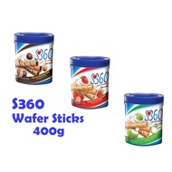 SAMUDRA S360 Wafer Sticks 400g Chocolate/ Strawberry/ Coconut