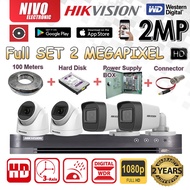 HIKVISION 2MP Full HD 1080P CCTV Camera 4Channel DVR Complete Package HIK 4CH PACKAGE + CABLE