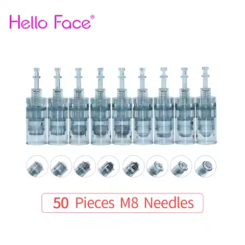 50 PCS M8 Cartridge Dr pen M8 / M7S Needles Bayonet Cartridge Nano Needle Micro Skin Needling Tip Ne