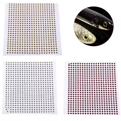 500PCS Portable 3D Fishing Lure Eye Waterproof 3/4/5 mm Artificial Fish Eyes Multicolor Fake Fishing