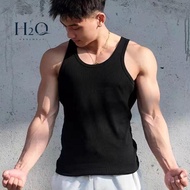 H2O 丨 Original Vest Men Sleeveless Sports Top Summer American Heavy Thick Threaded Vest Men 230g Lar