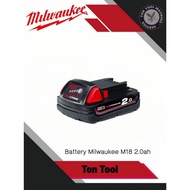 แบตเตอรี่​ Milwaukee M18 2Ah  (Batery Milwaukee M18 2.0ah)