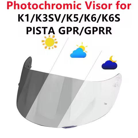 Photochromic Helmet Visor for AGV K1S/K3SV/K5/K5S/K6/K6S Shield Uv-cut Pista GPR/GPRR CORSA R Helmet