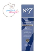 Hot!!! No7 Lift & Luminate TRIPLE ACTION Serum 30ml (เซรั่มลดริ้วรอยลึก)