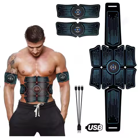 Eletroestimulador EMS Abdominal Muscle Stimulator Electric Massager Electrostimulation Hip Trainer H