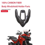 For Ducati Multistrada V2 2022-2024 100% Pure Carbon Fiber Front Windshield Holder Parts Motorcycle 