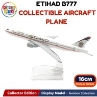 16cm Etihad Airlines Boeing B777 Diecast Aircraft Model Alloy Airplane Collectible Educational Toy K