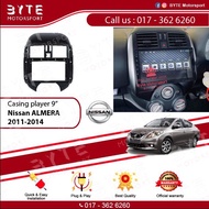 ☛◾Android Player Casing 9" Nissan Almera 2011-2014◾◾