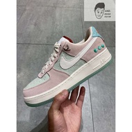 [AND.]NIKE AIR FORCE 1 '07 LX Pink AF1 Stitching Embroidered Suede Women DQ5361-011