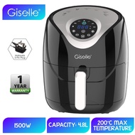 Giselle 4.8L Digital Air Fryer with Touch Control Timer Temperature Control 1500W - Black KEA0202