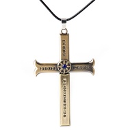 Animation ONE PIECE Dracule Mihawk Cosplay Cross Necklace Luffy Trafalgar Law Chopper Metal Pendants