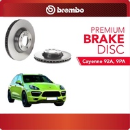 BREMBO Rear Discs (2pcs) - Porsche Cayenne'08 V6tip 3.6 Volkswagen Touareg 7LA 7L6 7L7 7P5 AUDI Q7