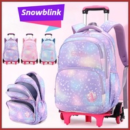 Kids Trolley School Bag Rolling Backpacks Kids Luggage Wheeled School Bag with 2Wheels/6Wheels Climb