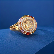 แหวนแชกงหมิว แหวนกังหัน ฟรีไซส์ แชกงหมิว ของแท้ แหวนหินสีคริสตัล 9 สีสำหรับผู้หญิงนำโชคลาภ
