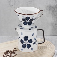 Hand Brew Coffee Filter Cup Set Hand-Painted Ceramic Drip Filter Ceramic