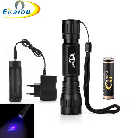Portable WF-501B UV-Ultraviolet Led Flashlight Flash Light 18650 Tactical Torch Hunting Lamp 1 Mode 