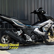 HRC blue and black sticker, winner v3 car sticker, matte silver