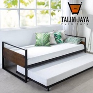 Sofa bed - ranjang besi/ranjang sorong besi - ranjang minimalis