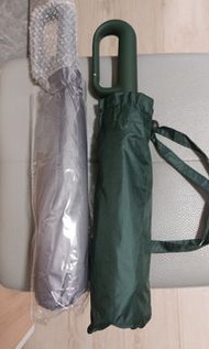 摺疊環扣10骨大自動傘 (灰色和軍綠色) 長82cm / 直徑125cm