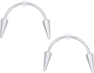 NICENEEDED 10 Pieces 16G Horseshoe Rings Stainless Steel Nose Septum Horseshoe Hoop Earrings Eyebrow