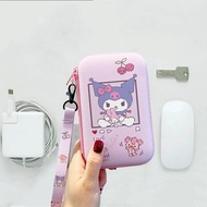 Cute Kuromi Merchandise Digital Storage Bag Travel Digital Accessory Storage Bag Data Cable Bag