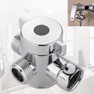 2024  Bathroom Three Way Connector T-adapter Adjustable Shower Arm Mounted Shunt Diverter Valve For Toilet Bidet Shower Head Home Bathroom Accessories