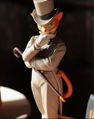✿日本代購 正版 宮崎駿 橡子共和國 吉卜力 心之谷 貓的報恩 紀念音樂盒擺飾 貓男爵 巴隆男爵 貓男公爵 質感