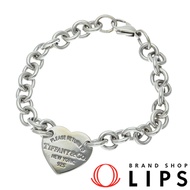 Tiffany & Co.) Return to Heart 手鍊（頭部：2.0公分（高）x 2.2公分（寬），腕圍：17.5公分，寬度：0.5公分），925純銀，拋光，成色極佳 [二手]