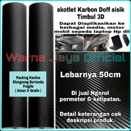PER METER/ 100cm Sticker 3D Scotlet Sticker Scotlet Skotlite Black Carbon Doff Dop Dof Sticker Skotl