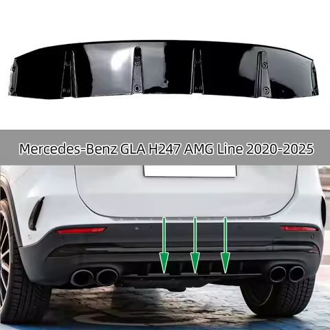 H247 GLA180 GLA200 GLA220 GLA250 GLA35 GLA45 Rear Bumper Lip Body Kit Diffuser Splitter for Mercedes