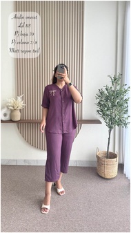 COD || Oneset Wanita Pendek Andin Rayon Premium || Setelan Pendek polos Rayon Twill Terbaru