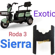 alas kaki karpet sepeda motor listrik roda 3 exotic sierra roda tiga