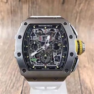 Richard Mille/Hollow Titanium Chronograph Transparent Bottom Automatic Mechanical Men's Watch RM11-03Ti