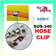 ORBIT W4 SUS304 Hose Clip Size OOO MOO OO O OX 1A 1 1X 2A 2 2X 9.5m-60mm Marine Grade Stainless Stee