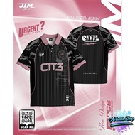 Custom Civil Engineering Polo Jersey Malaysia Black Pink Full Sublimation Quick Dry Unisex Class Shi