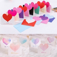 10pcs Love Three-dimensional heart-shaped Valentine's Day Christmas Birthday Thank you and blessing Gift card