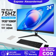 Expose 24 Inch Monitor Gaming  75HZ 1080P Computer Monitor 165HZ Flat Curved Monitor HDMAVGADP